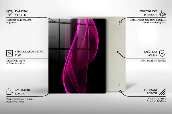 Glass worktop saver Pink abstraction