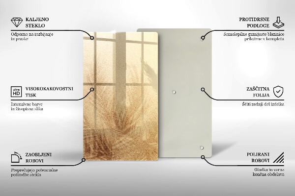 Glass worktop saver Beach sand and holidays