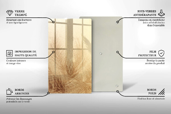 Glass worktop saver Beach sand and holidays