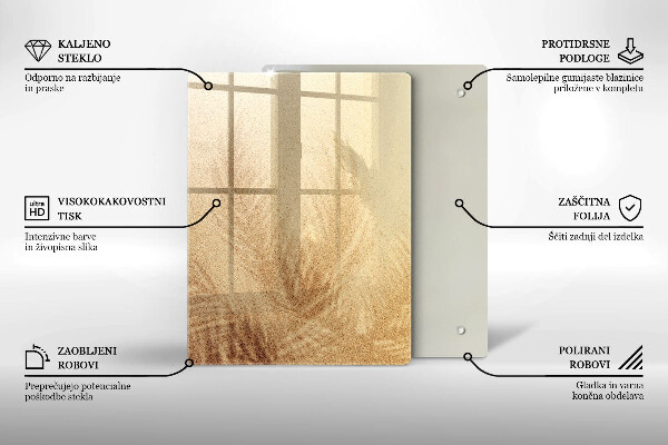 Glass worktop saver Beach sand and holidays