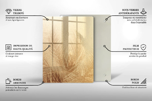 Glass worktop saver Beach sand and holidays