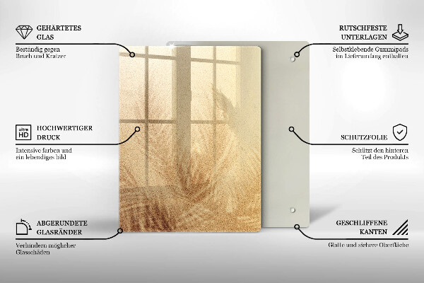 Glass worktop saver Beach sand and holidays