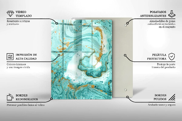 Kitchen countertop cover Blue abstraction