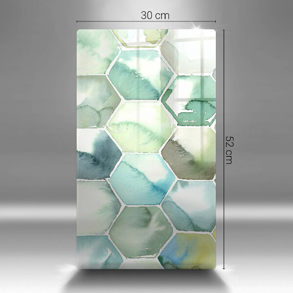 Kitchen countertop cover Watercolor hexagons