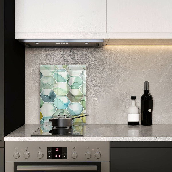 Kitchen countertop cover Watercolor hexagons