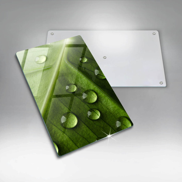 Glass worktop saver Nature Rosa and Leaf