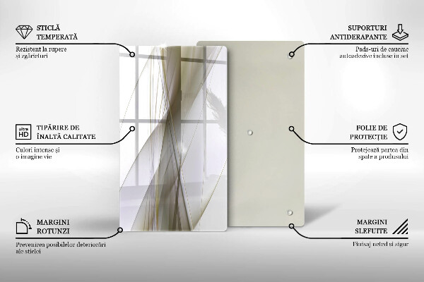 Glass worktop saver Abstraction Design lines
