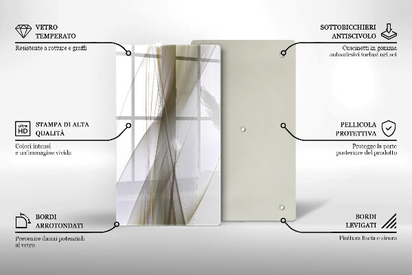 Glass worktop saver Abstraction Design lines