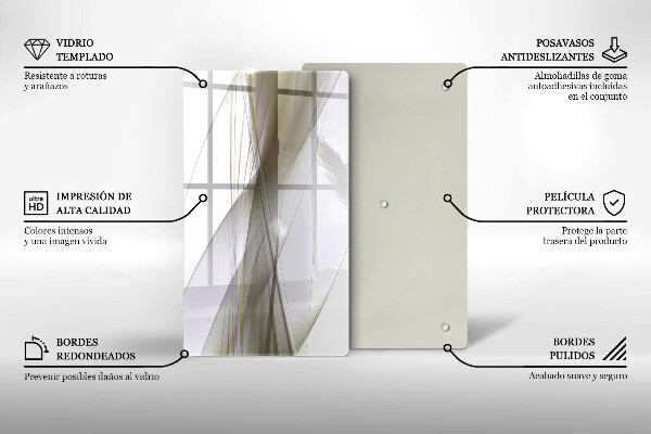 Glass worktop saver Abstraction Design lines