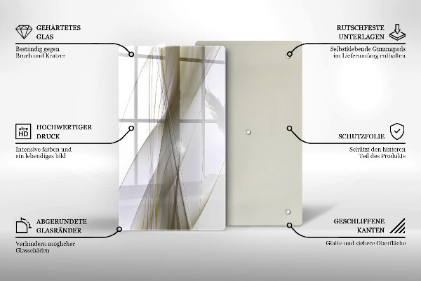 Glass worktop saver Abstraction Design lines