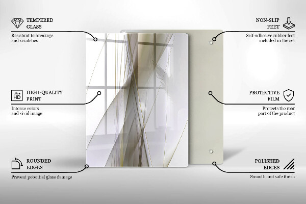 Glass worktop saver Abstraction Design lines
