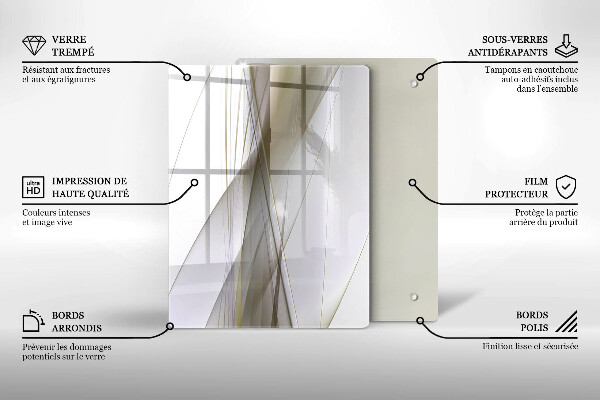 Glass worktop saver Abstraction Design lines
