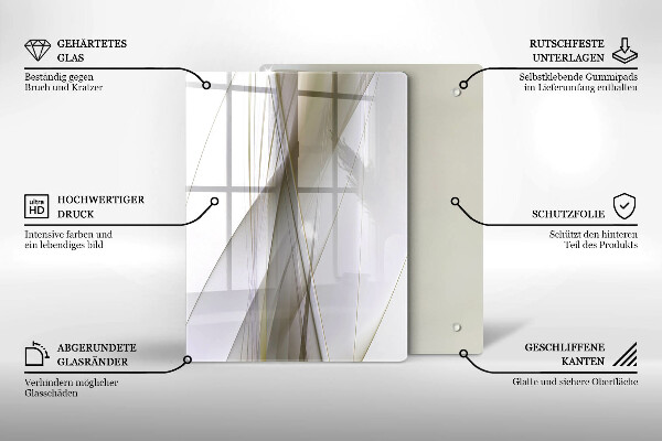 Glass worktop saver Abstraction Design lines