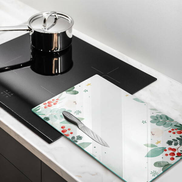 Glass worktop saver Watercolors leaves