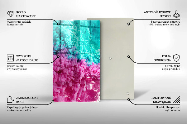 Kitchen countertop cover Turkos-pink smoke