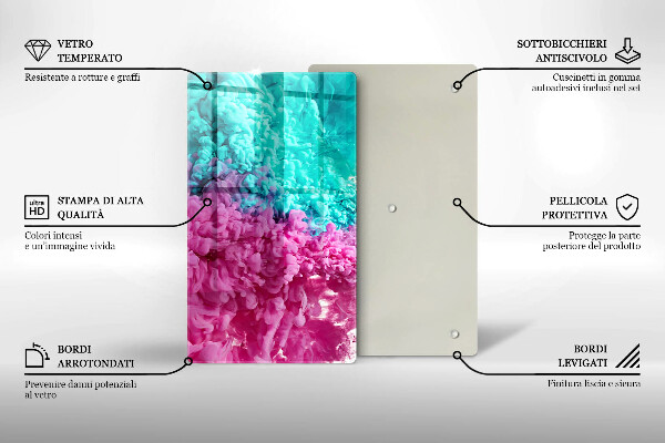 Kitchen countertop cover Turkos-pink smoke