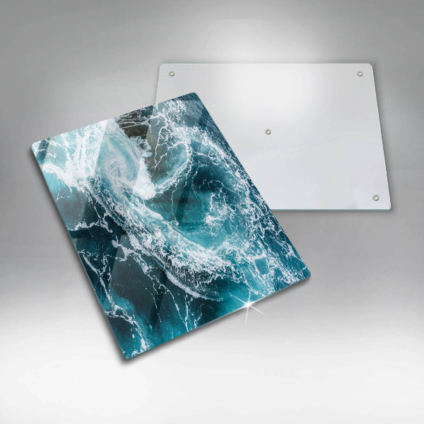 Kitchen countertop cover Foamed water waves