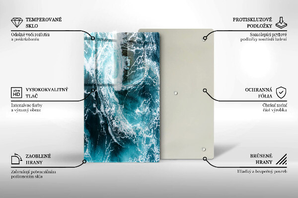 Kitchen countertop cover Foamed water waves