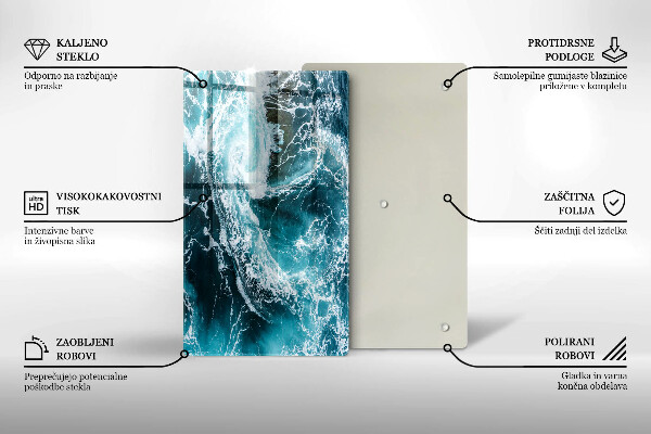 Kitchen countertop cover Foamed water waves