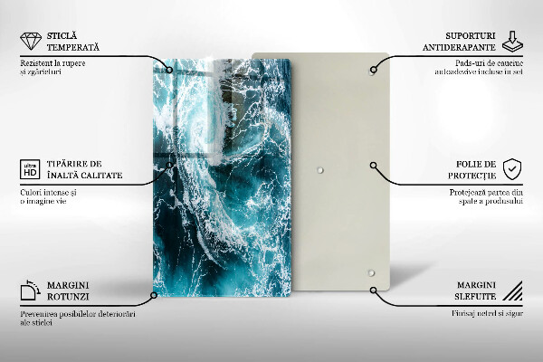 Kitchen countertop cover Foamed water waves