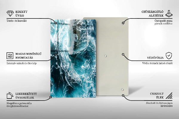 Kitchen countertop cover Foamed water waves