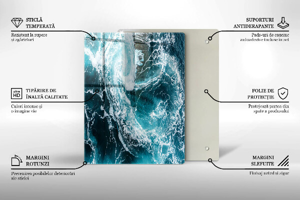 Kitchen countertop cover Foamed water waves