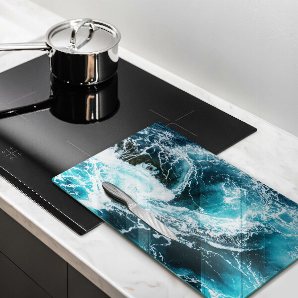 Kitchen countertop cover Foamed water waves