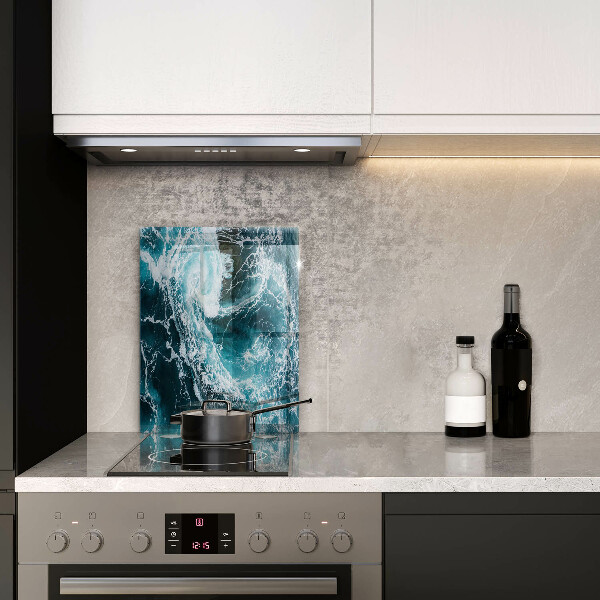 Kitchen countertop cover Foamed water waves