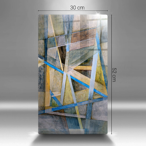 Glass worktop saver Painted abstraction lines