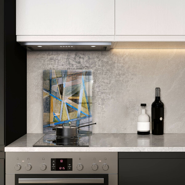 Glass worktop saver Painted abstraction lines