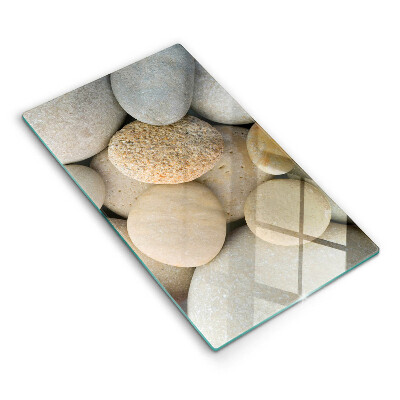Glass worktop saver Oval stone pattern