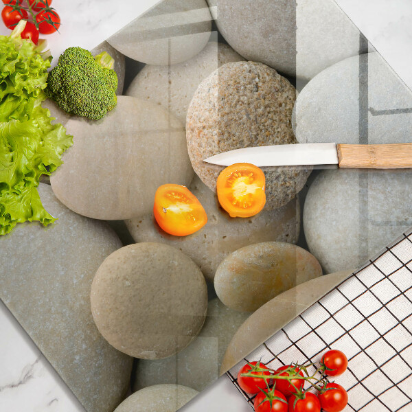 Glass worktop saver Oval stone pattern
