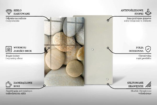 Glass worktop saver Oval stone pattern