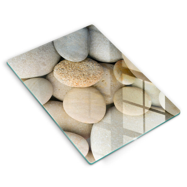 Glass worktop saver Oval stone pattern