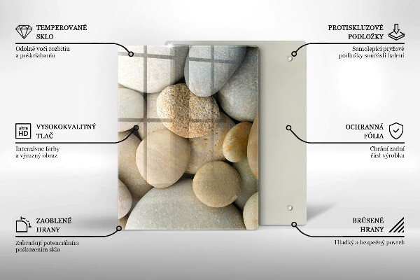 Glass worktop saver Oval stone pattern