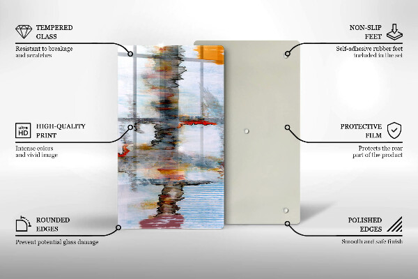 Glass worktop saver Paints abstraction