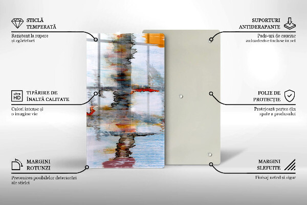 Glass worktop saver Paints abstraction