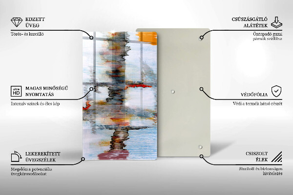 Glass worktop saver Paints abstraction