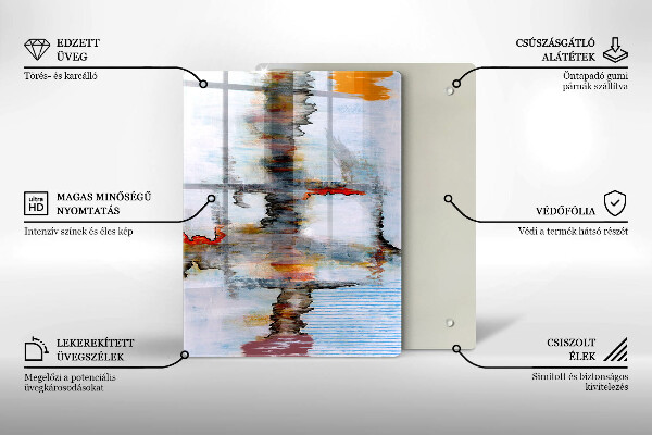 Glass worktop saver Paints abstraction