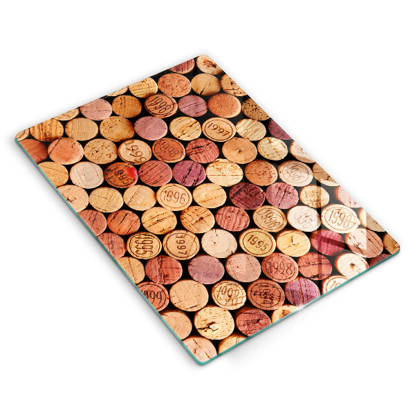 Glass worktop saver Wine corks pattern