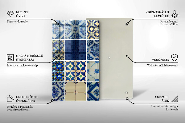 Glass worktop saver Decorative tiles