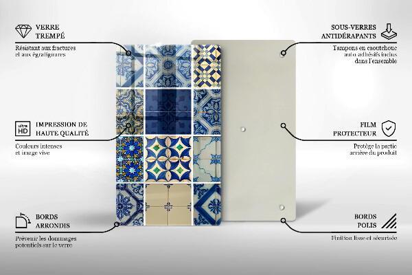 Glass worktop saver Decorative tiles