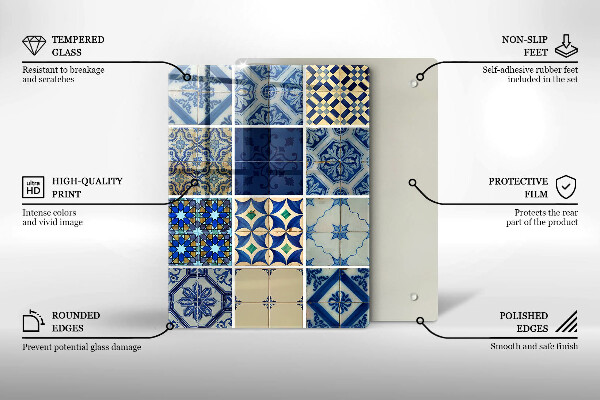 Glass worktop saver Decorative tiles
