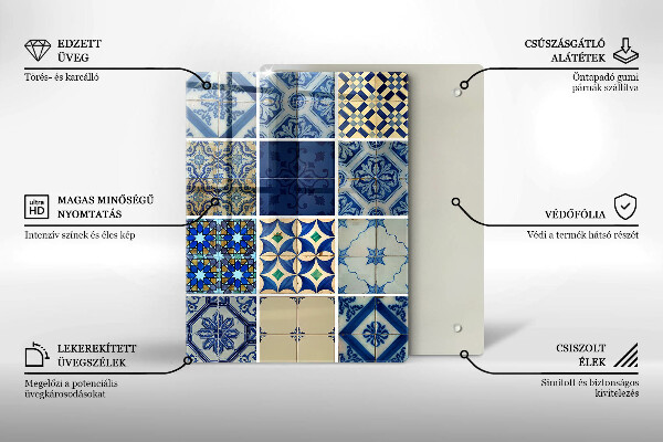 Glass worktop saver Decorative tiles