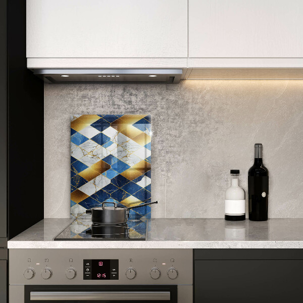 Kitchen countertop cover Golden Rombs Marble