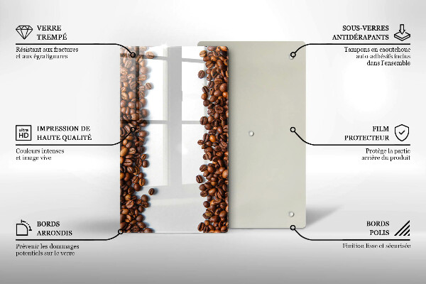 Glass worktop saver Grain coffee