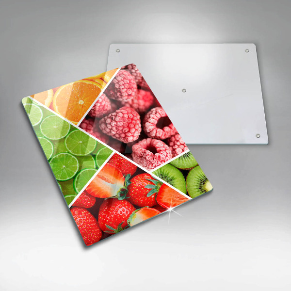Glass worktop saver Colorful fruit