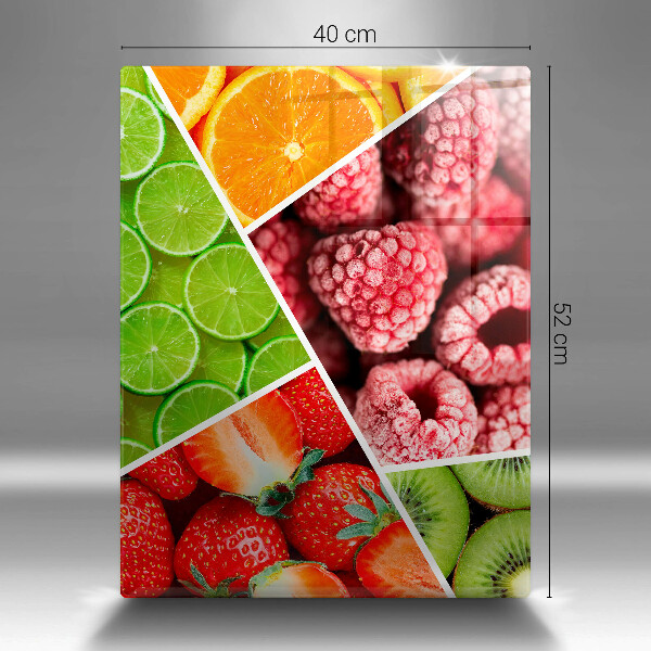 Glass worktop saver Colorful fruit
