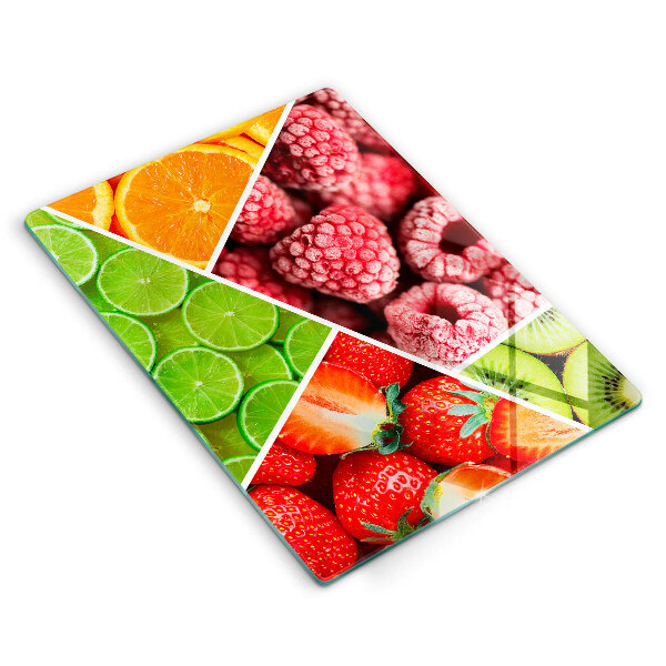 Glass worktop saver Colorful fruit