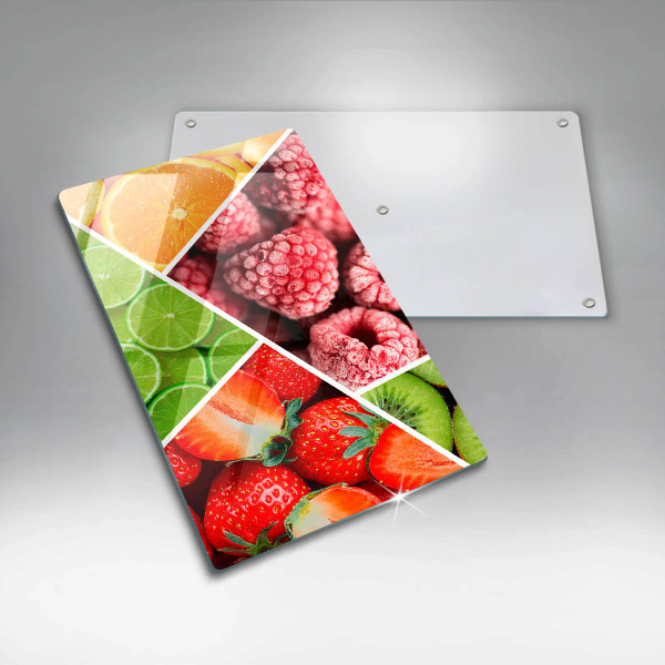 Glass worktop saver Colorful fruit